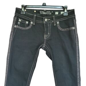 Miss Me Dark Skinny Jeans with Contrast Stitching